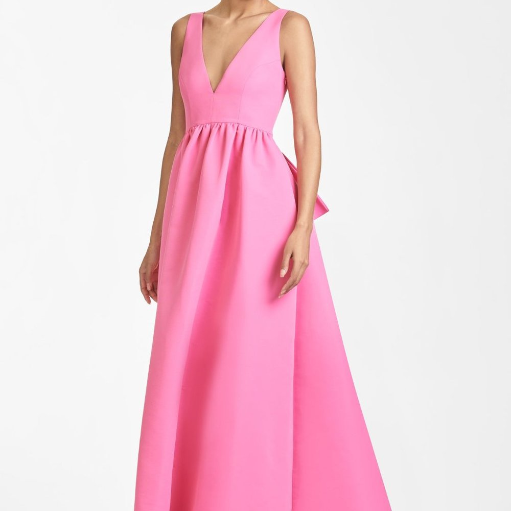 Sachin & Babi $895 Hot Pink Jeweled Katrina Gown, NWT!